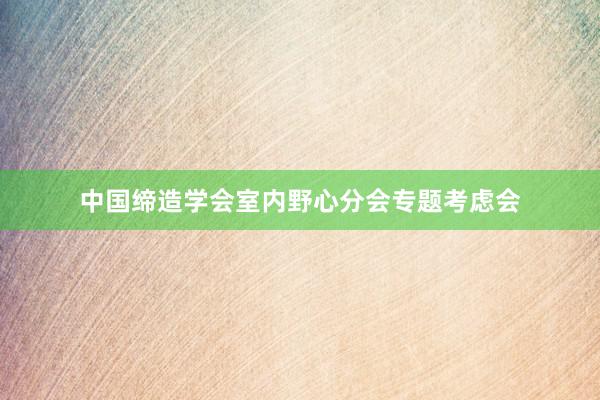 中国缔造学会室内野心分会专题考虑会